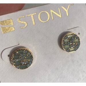 2/$24! Stony Earrings Blue, Green and Gold